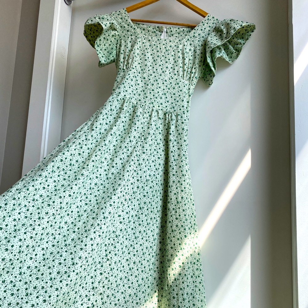 Green Clover 🍀 Summer Dress